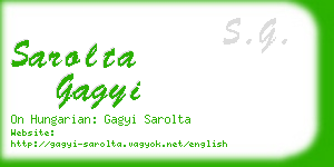 sarolta gagyi business card